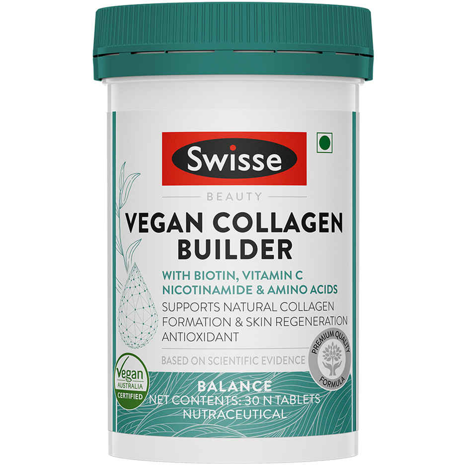 Swisse Vegan Collagen Builder with Biotin and Vitamin C Vegan Certified