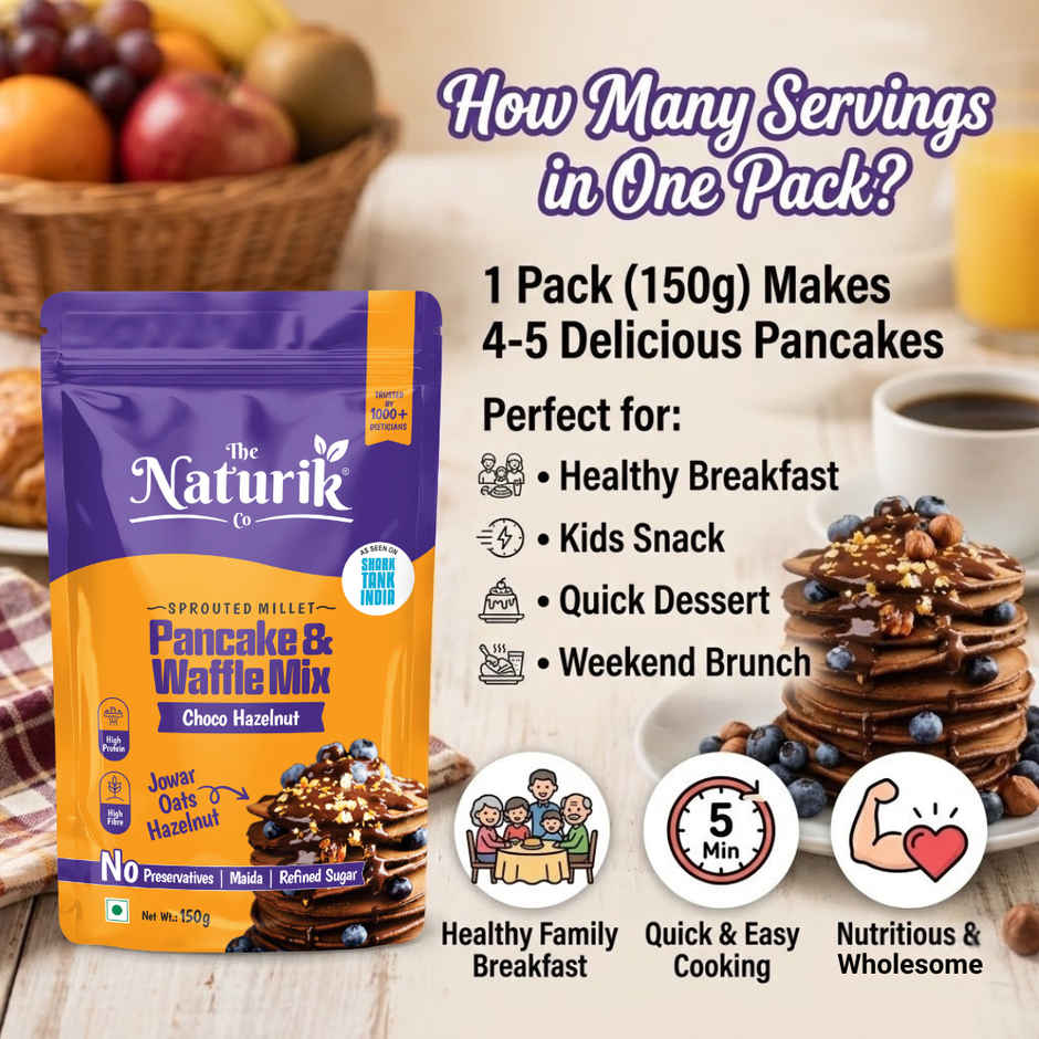 The Naturik Co High Protein Millet Pancake | Hazelnut