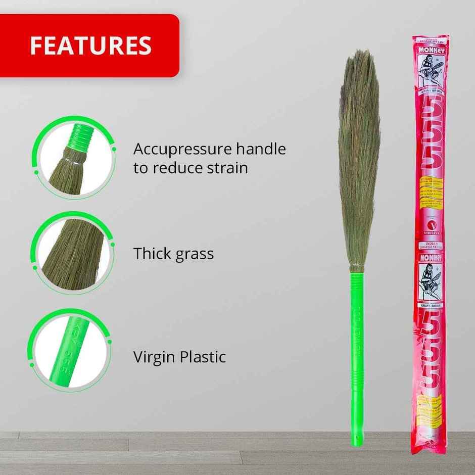 Monkey 555 Regular Grass Broom | Natural Grass Broom