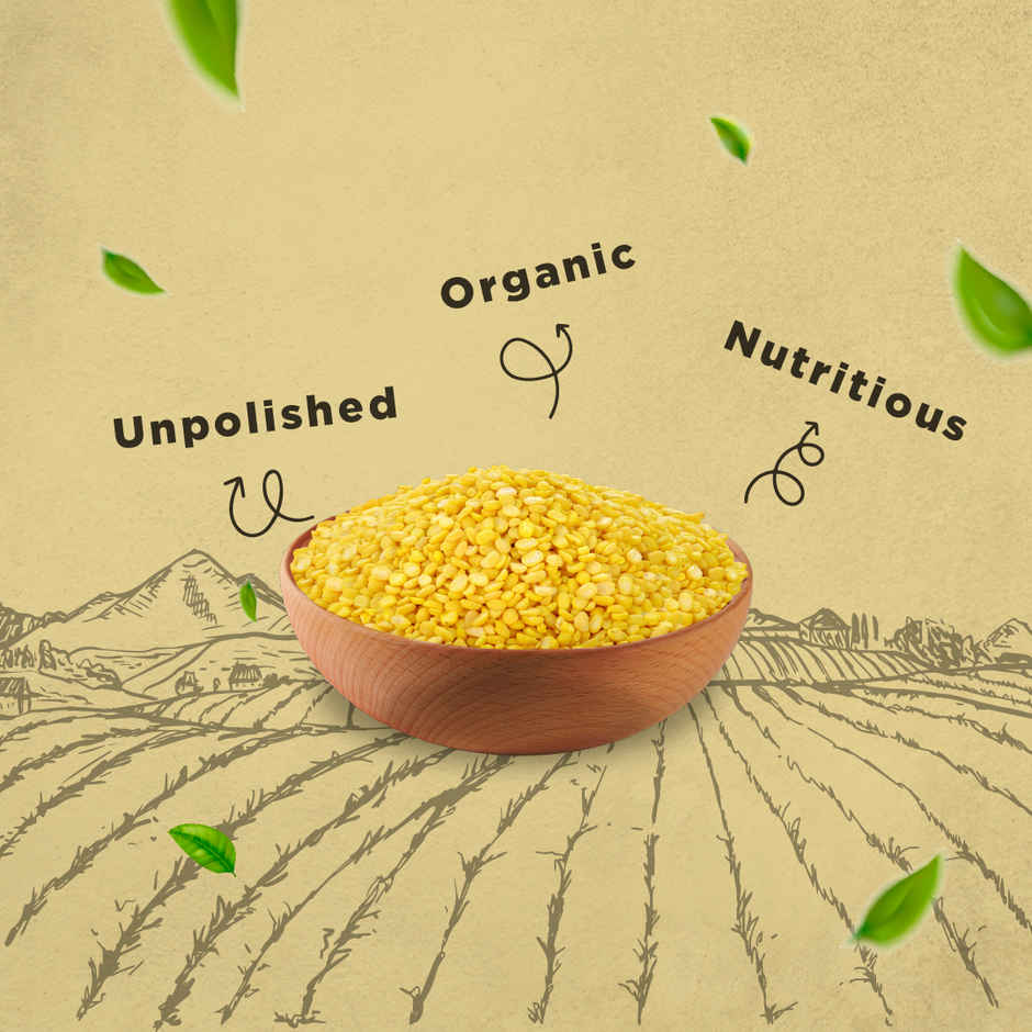 Bharat Organic Unpolished Moong Dhuli