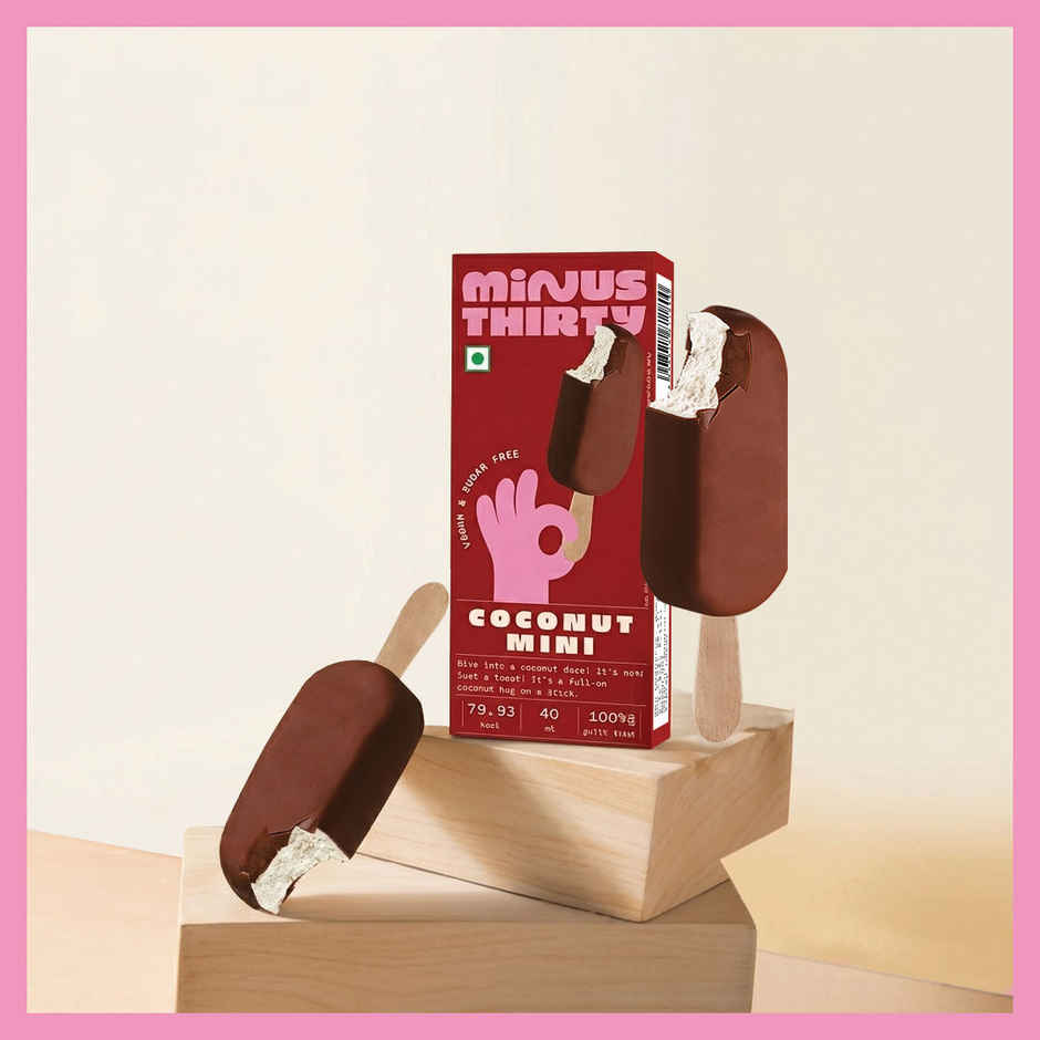 Minus Thirty Coconut Mini Ice Cream Stick | Vegan & Sugar Free