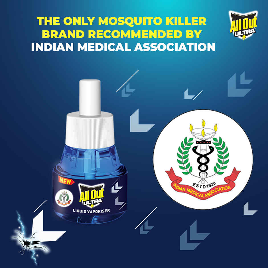 All Out Ultra Liquid Vaporizer Mosquito Repellent | Machine + Refill Combo