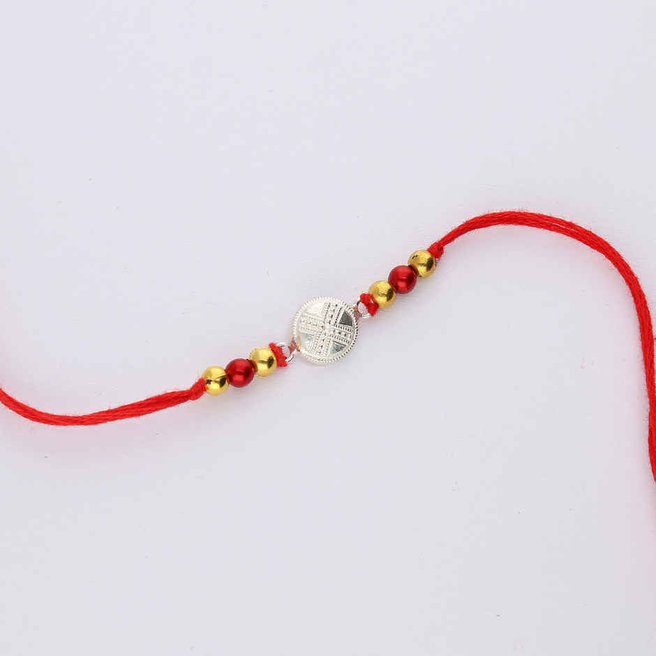Rakhi for Brother | Royal Shield | Silver | Pack of 1 | P N Gadgil Jewellers