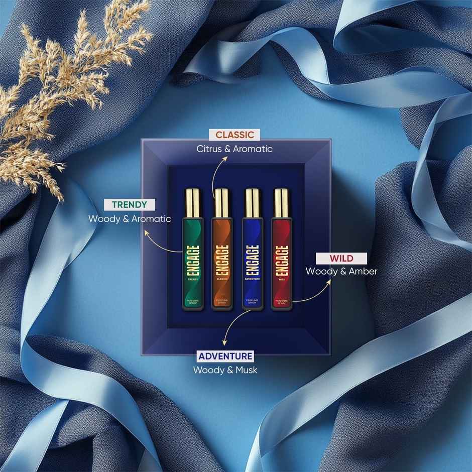 Engage Vibes Perfume Gift Set for Men | Travel Size Perfume Combo