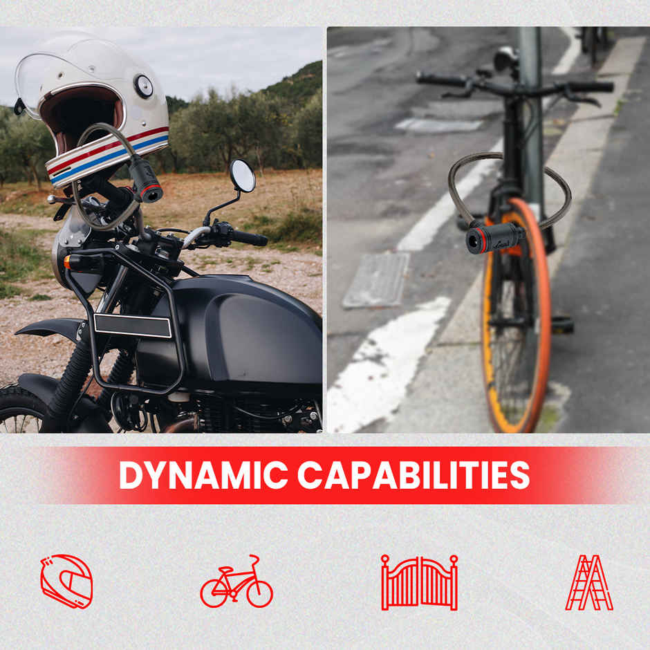 Link Multipurpose Cycles Cable Lock Assorted For also Bikes | Helmets or Scooters CL-03