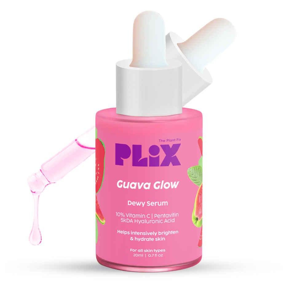 Plix Guava Glow 10% Vitamin C Face Serum with Guava Extract & Pentavitin for Bright & Glowing Skin