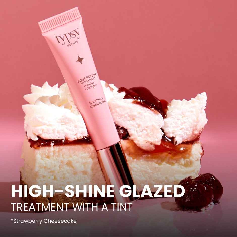 Typsy Beauty Pout Polish Peptide Lip Treatment Balm|Strawberry Cheesecake |8Ml