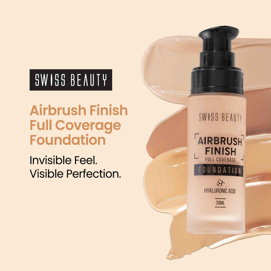 Swiss Beauty Airbrush Finish Full Coverage Foundation - Shell White