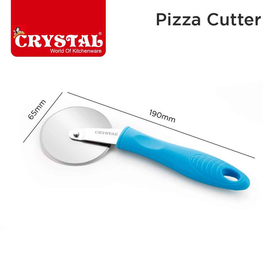 Crystal Stainless Steel Pizza Cutter, Multicolour