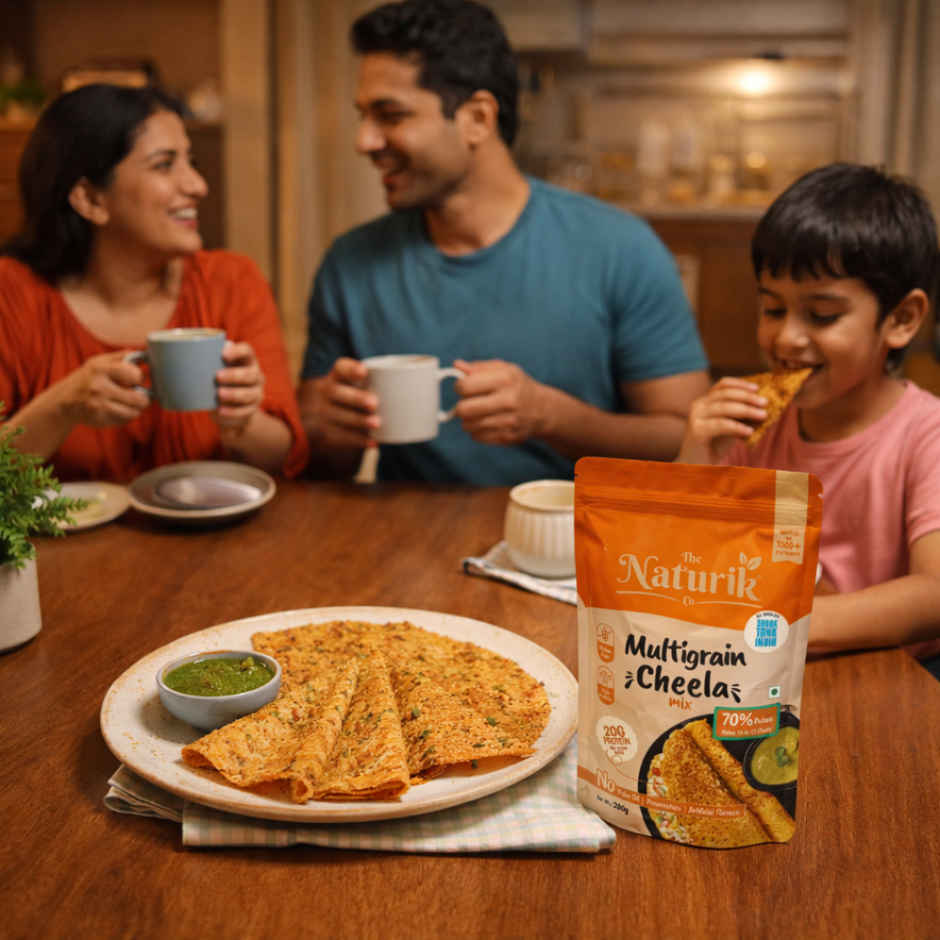 The Naturik Co Multigrain High Protein Chilla Mix | Instant Healthy Breakfast & Weight Loss