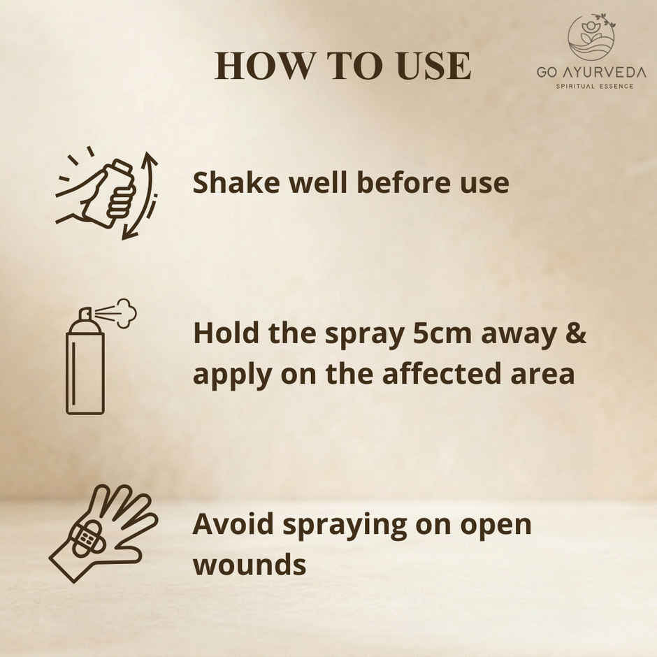 Go Ayurveda Dhanvantri Pain Relief Spray For Joint, Muscle & Back Pain|With Clove & Cinnamon