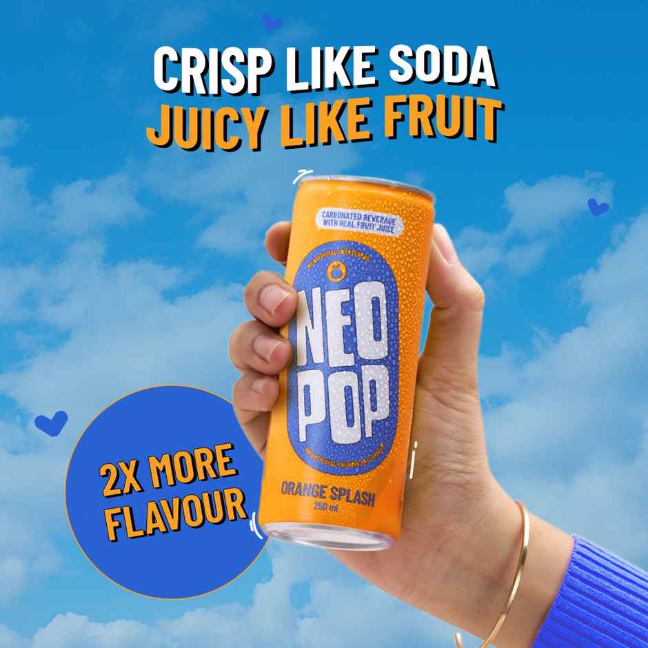 NEOPOP Orange Splash Can | Carbonated Beverage