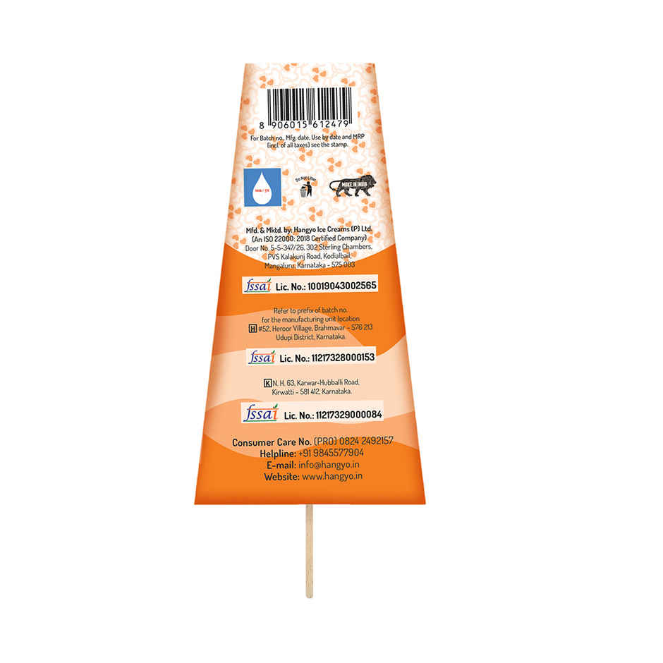 Hangyo Pista Kesar Kulfi Medium Fat Ice Cream (50ml) & Hangyo Malai Kulfi (50ml) Combo