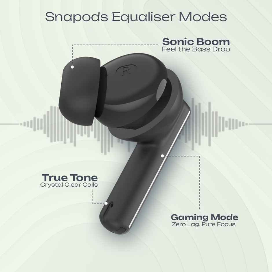 SnapUp Snapods S511 Ion True Wireless in-ear Earbuds - Deep Black