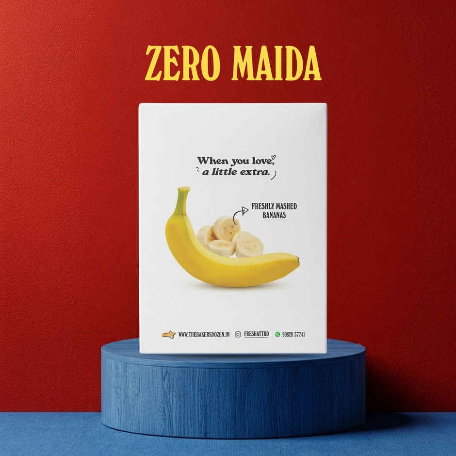 The Baker's Dozen Zero Maida Banana Cake | Fruit Cake | No Palm Oil