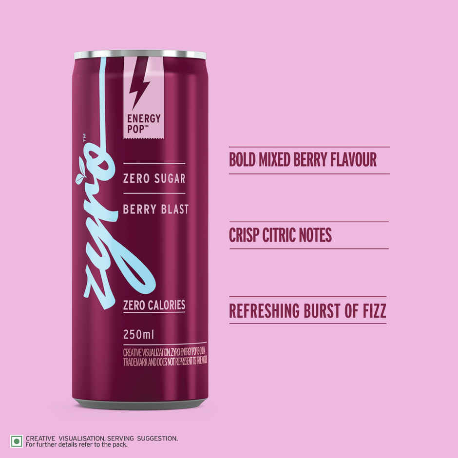 Zyro by Karan Aujla Energy Drink | Zero Sugar | Berry Blast