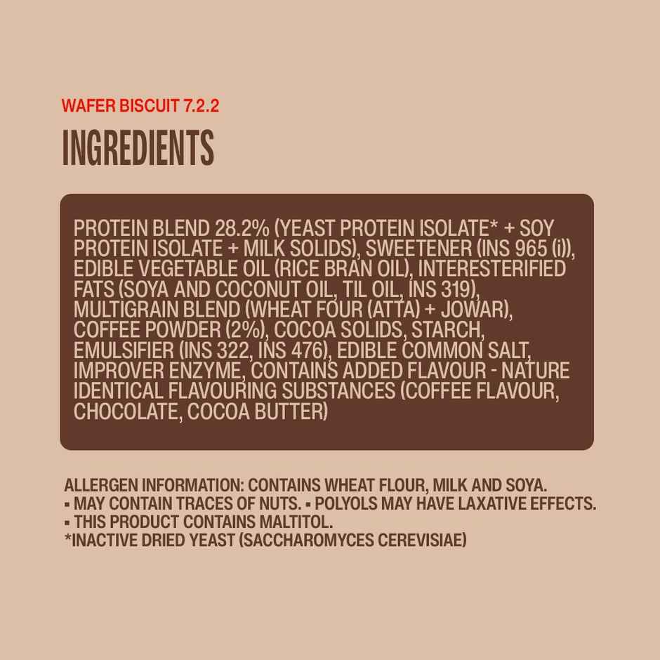 SuperYou 10g Protein Wafer Bar - Coffee (Made with Atta & Jowar. No Added Sugar. No Trans Fat.)