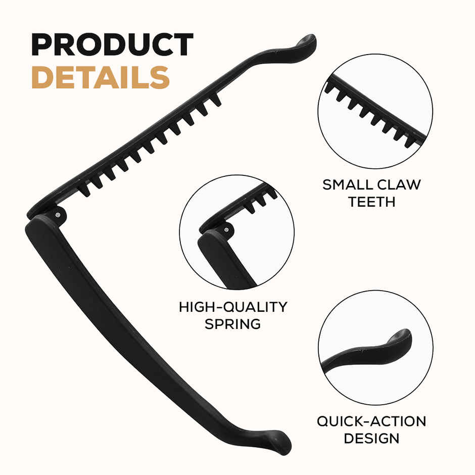 Gleva Banana Hair Clips | Strong Non Slip Ponytail Holder Hair Clutcher for Thick & Thin Hairs