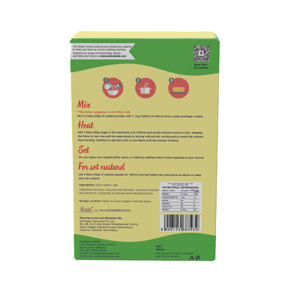 The Select Aisle 100% Natural Vanilla Custard Powder