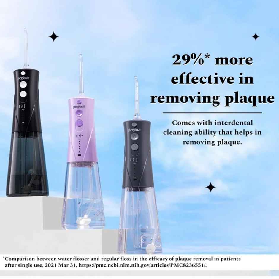 Perfora Power Dental Flosser - 3 Modes & 2 Nozzles