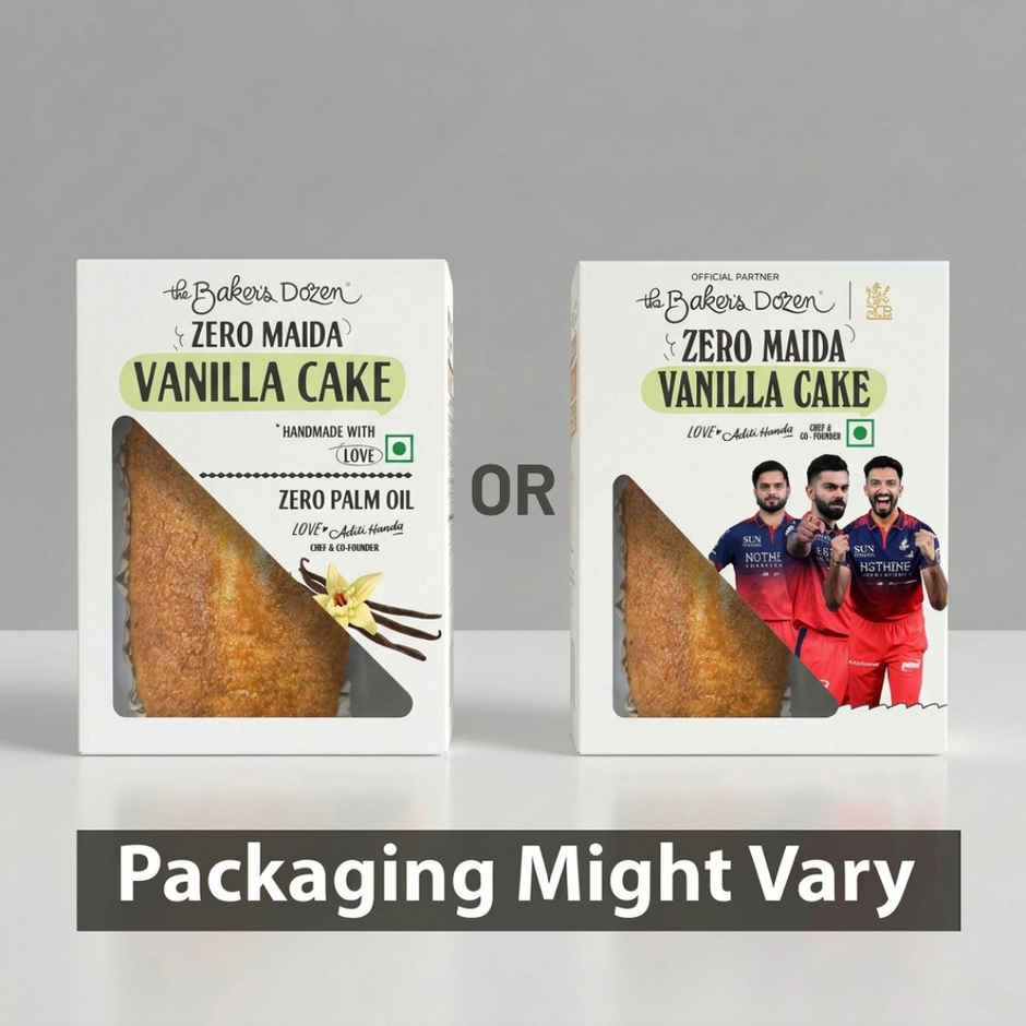The Baker's Dozen Vanilla Cake | Veg Eggless cake | Tea Cake | Zero Palm Oil | Zero Trans Fat