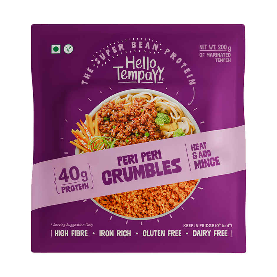 Hello Tempayy 40g Protein Tempeh Crumbles | Peri Peri | Heat & Add