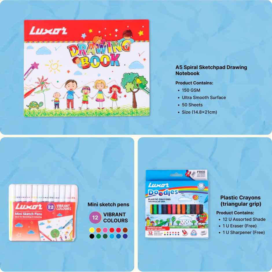 Luxor Doodles Colouring Kit - Gift for Kids