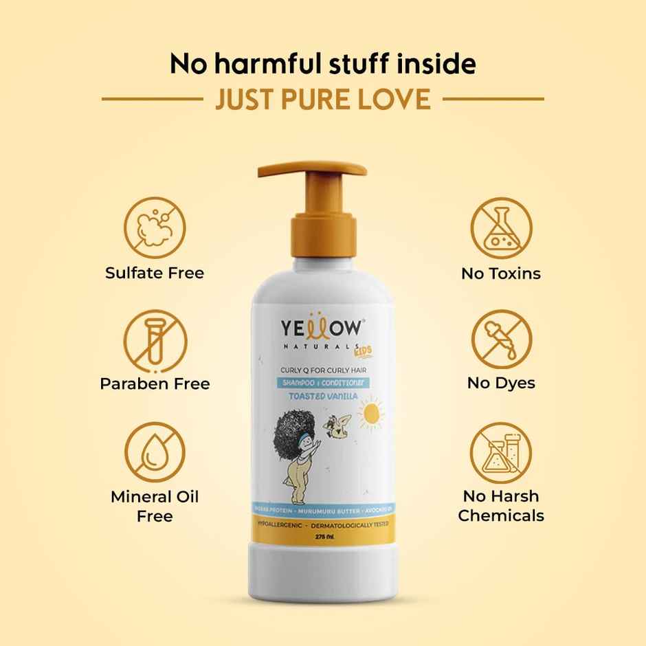 Yellow Naturals Curly Q Kids Shampoo & Conditioner For Curly And Fizzy Hair | 4-12 Years
