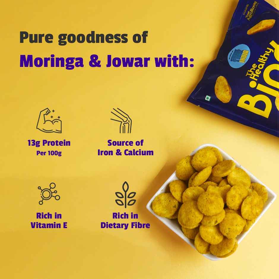 The Healthy Binge Moringa Jowar Baked Chips Indian Masala | High Protein & Fibre