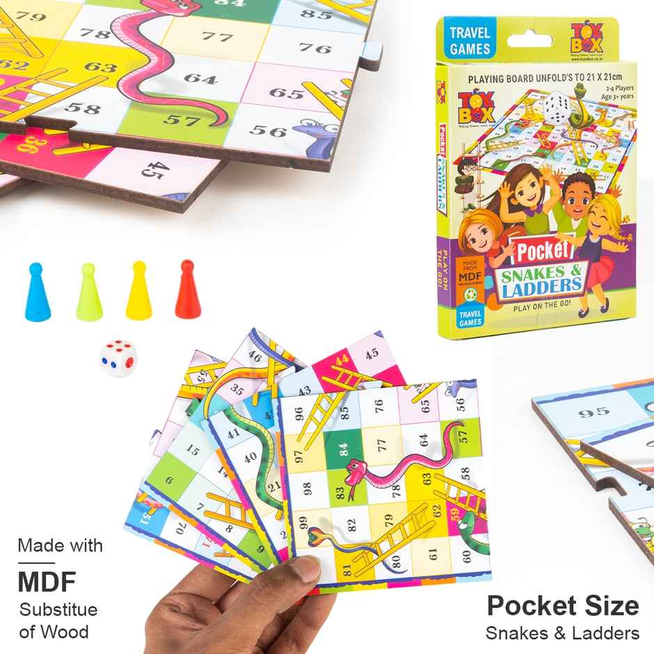 Ratna's Pocket Snakes And Ladders | Assorted