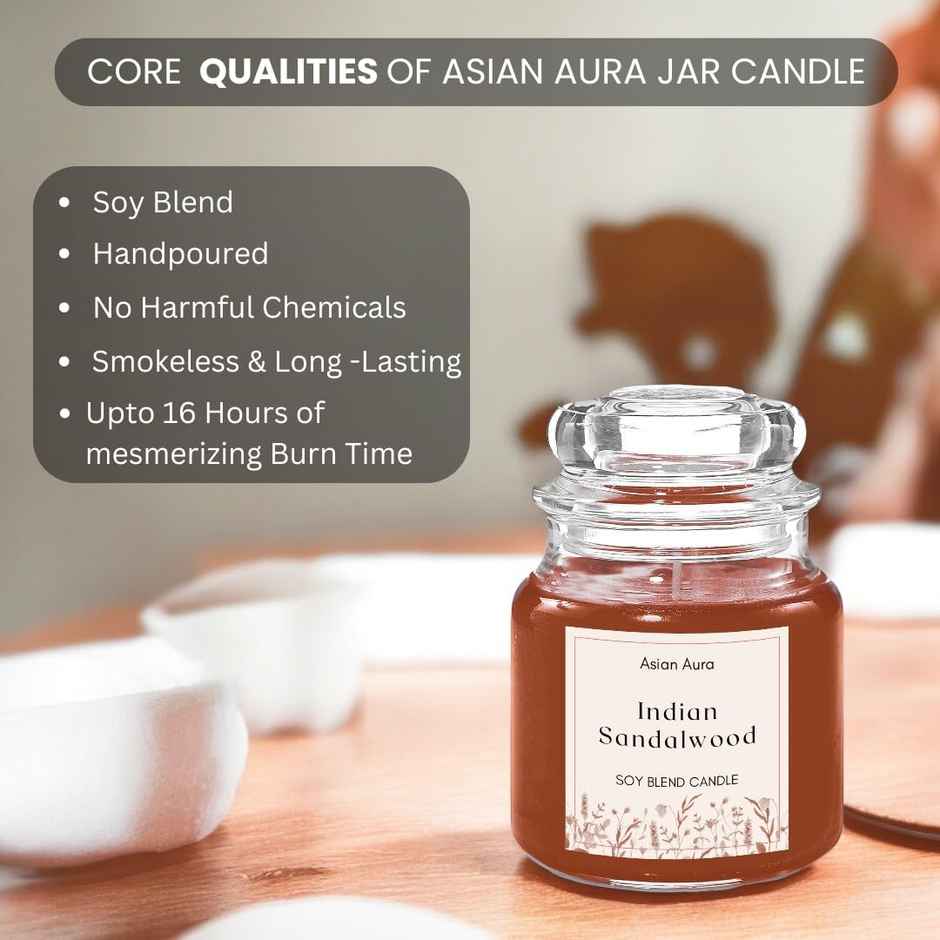 Leezu'S Extremely Naughty Cards Adult Game (1pc) & Asian Aura Scented Jar Candle-Fragranced 70G Wax Indian Sandalwood (1pc) Combo