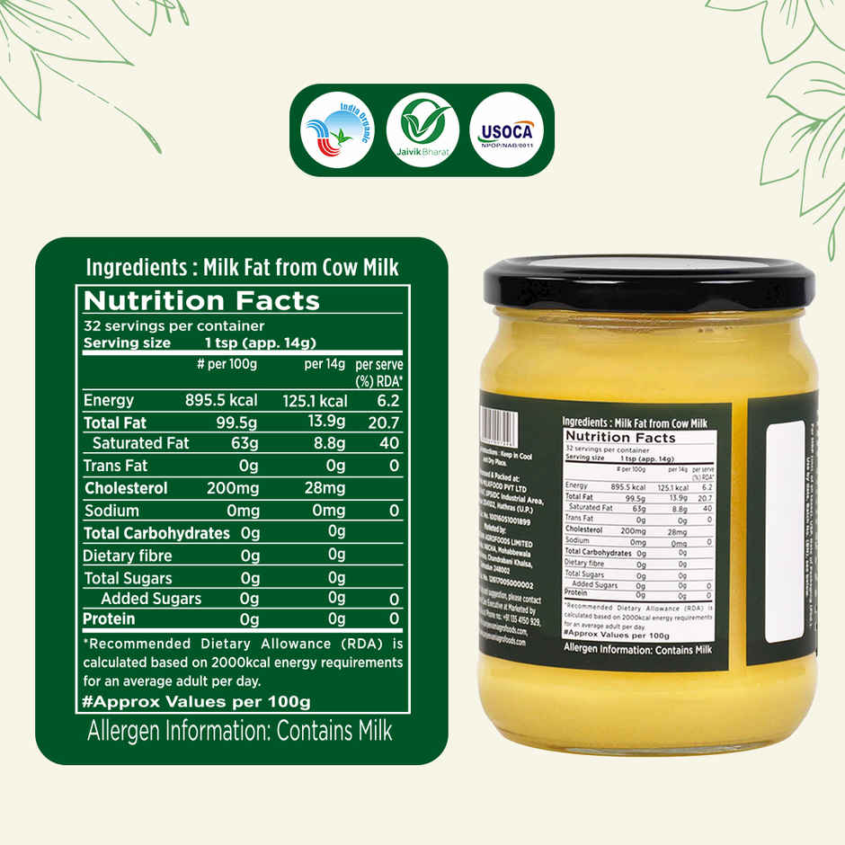 Sanjeevani Organics - Organic A2 Badri Cow Ghee