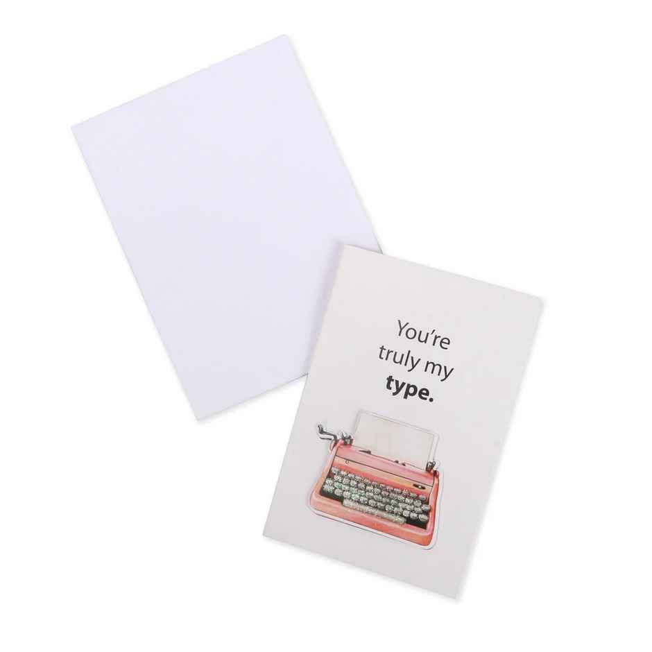 Itsy Bitsy 3d Greeting Card & Envelope Youre Truly My Type 4 x 6 Inch Approx 2 Pc Lb