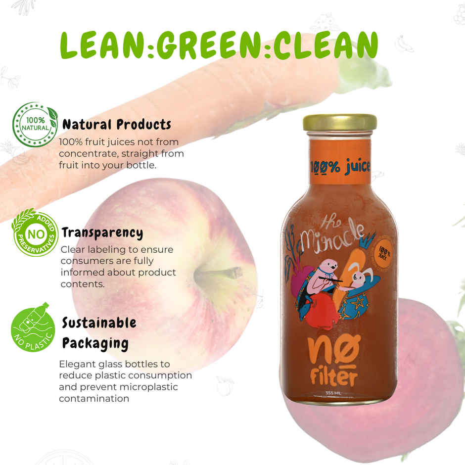 No filter Real Apple-Beetroot-Carrot Juice