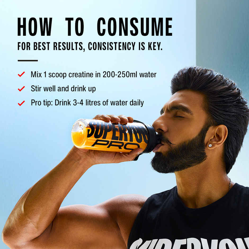 Superyou Pro Fermented Yeast Protein- Coffee | 24G Protein Per Scoop (1kg) & Superyou Pro Micronised Creatine Monohydrate | 33 Servings | Unflavoured (100g) Combo