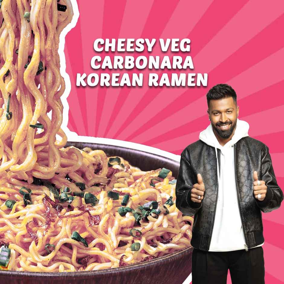 Yu Cheesy VEG Carbonara - Korean Ramen Noodles