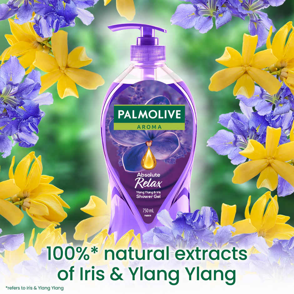 Palmolive Iris & Ylang Ylang Essential Oil Aroma Absolute Relax, Moisturizing Body Wash (750ml) & Bella Vita Organic Ceo Man Eau De Parfum For Men Long-Lasting Hints Of Lemon And Sugar (100ml) Combo