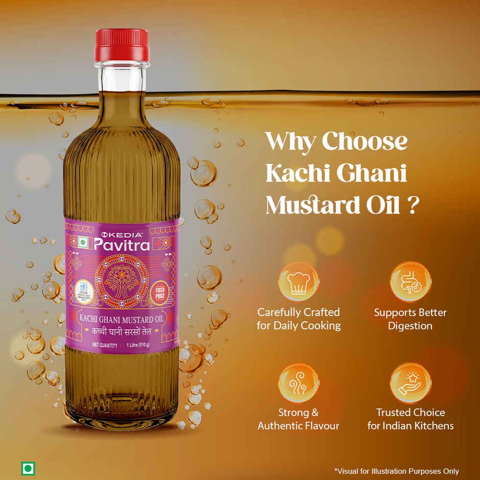 Kedia Pavitra Musturd Oil | Cold Pressed | Unrefined & Healthy Cooking Oil