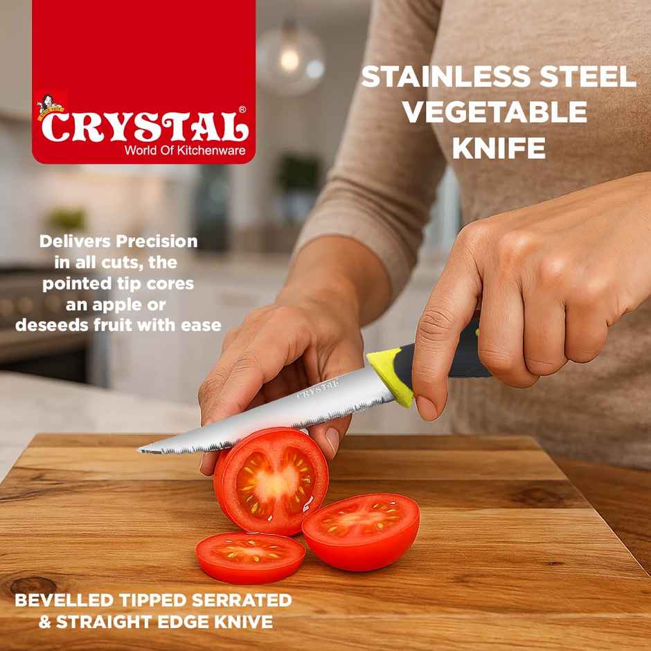 Crystal - Cl414 Stainless Steel Utility Knife, Multicolour