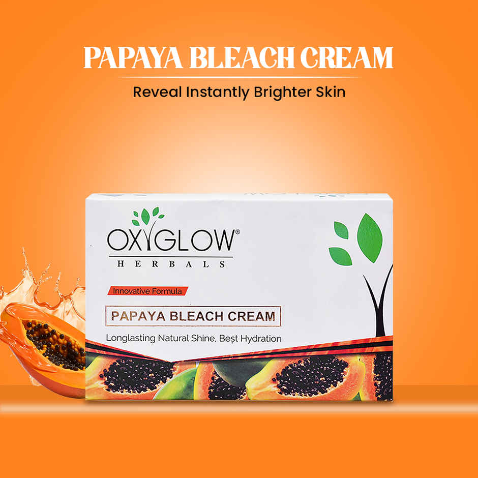 Oxyglow Herbals Papaya Bleach Cream Enriched With Goodness Of Papaya
