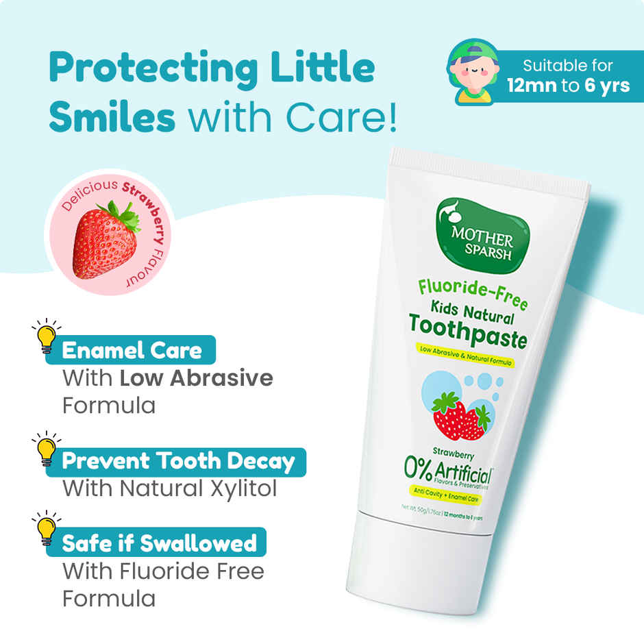 Mother Sparsh Fluoride-Free Kids Toothpaste (With Toothbrush)