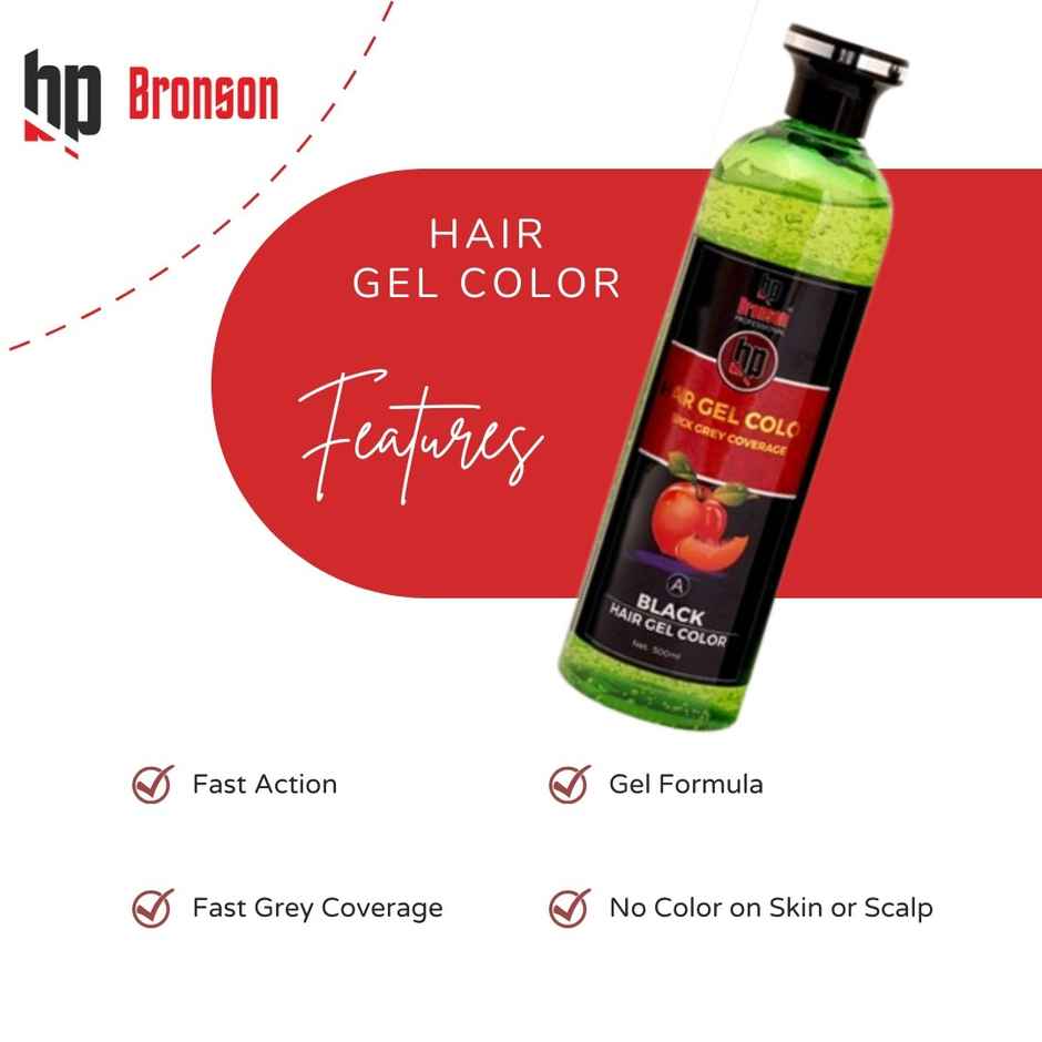 Bronson Professional Fruit Vinegar Gel Hair Colour Dye | Natural Black