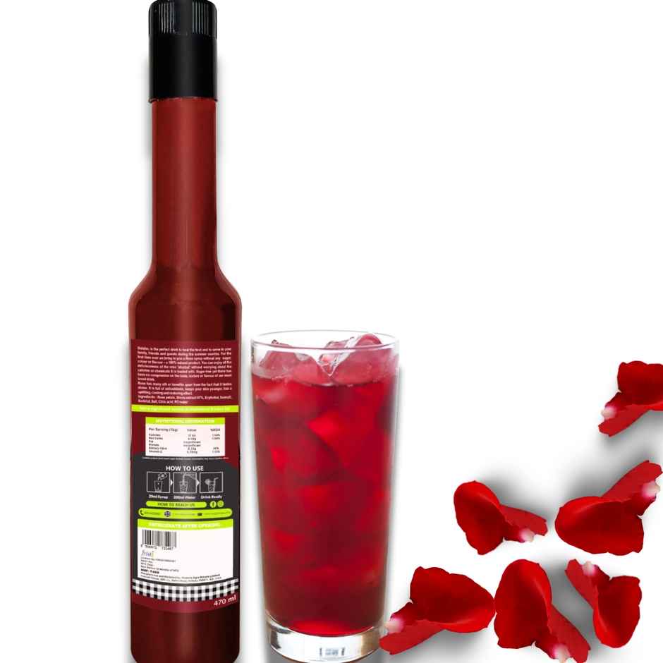 Vistevia Gulabo Sugar Free Rose Syrup