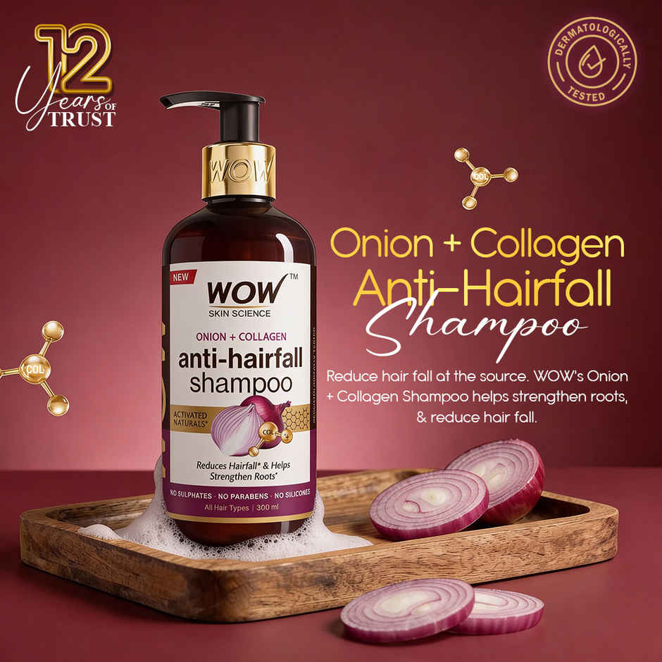 Wow Skin Science Onion + Collagen Anti - Hairfall Shampoo
