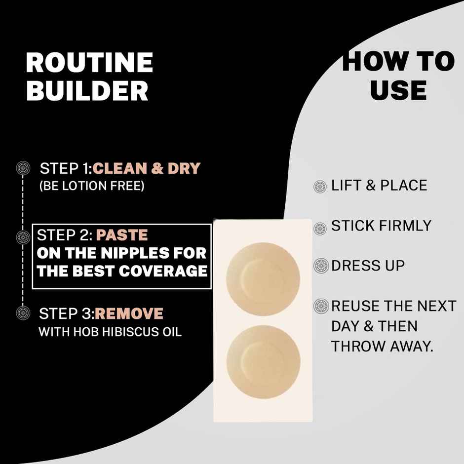 House Of Beauty Nipple Patches For Best Coverage & Dot Hiding Under T-Shirts
