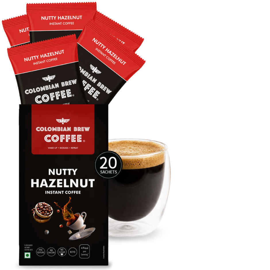 Colombian Brew Hazelnut Instant Coffee | 20 Sachets