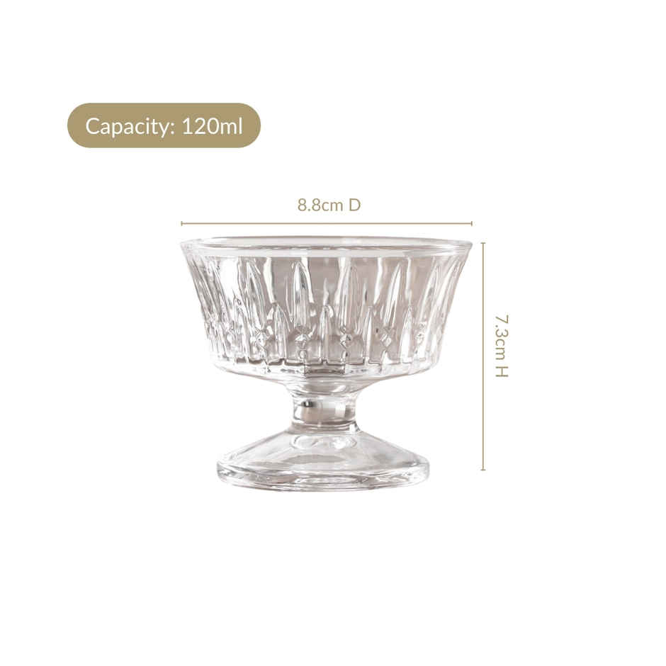 Nestasia Glass Dessert Bowls Set | 120 ml