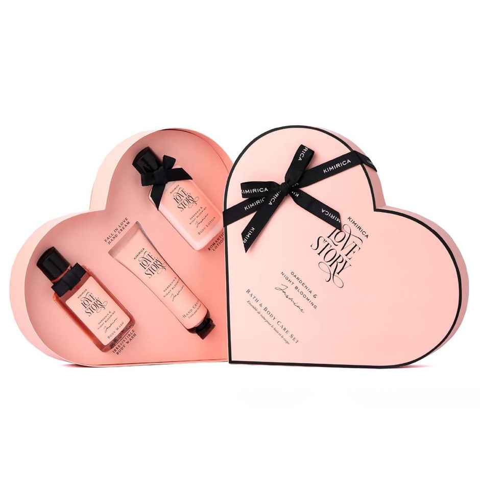 Kimirica Love Story Little Heart Gift set | Luxury Self-Care Box with Bath & Body Essentials