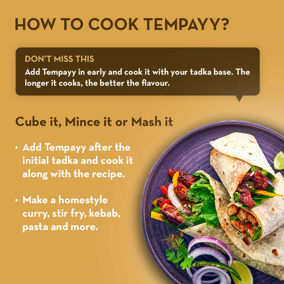 Hello Tempayy 40g Protein Masala Tempeh Cubes |Low Fat & High Fibre