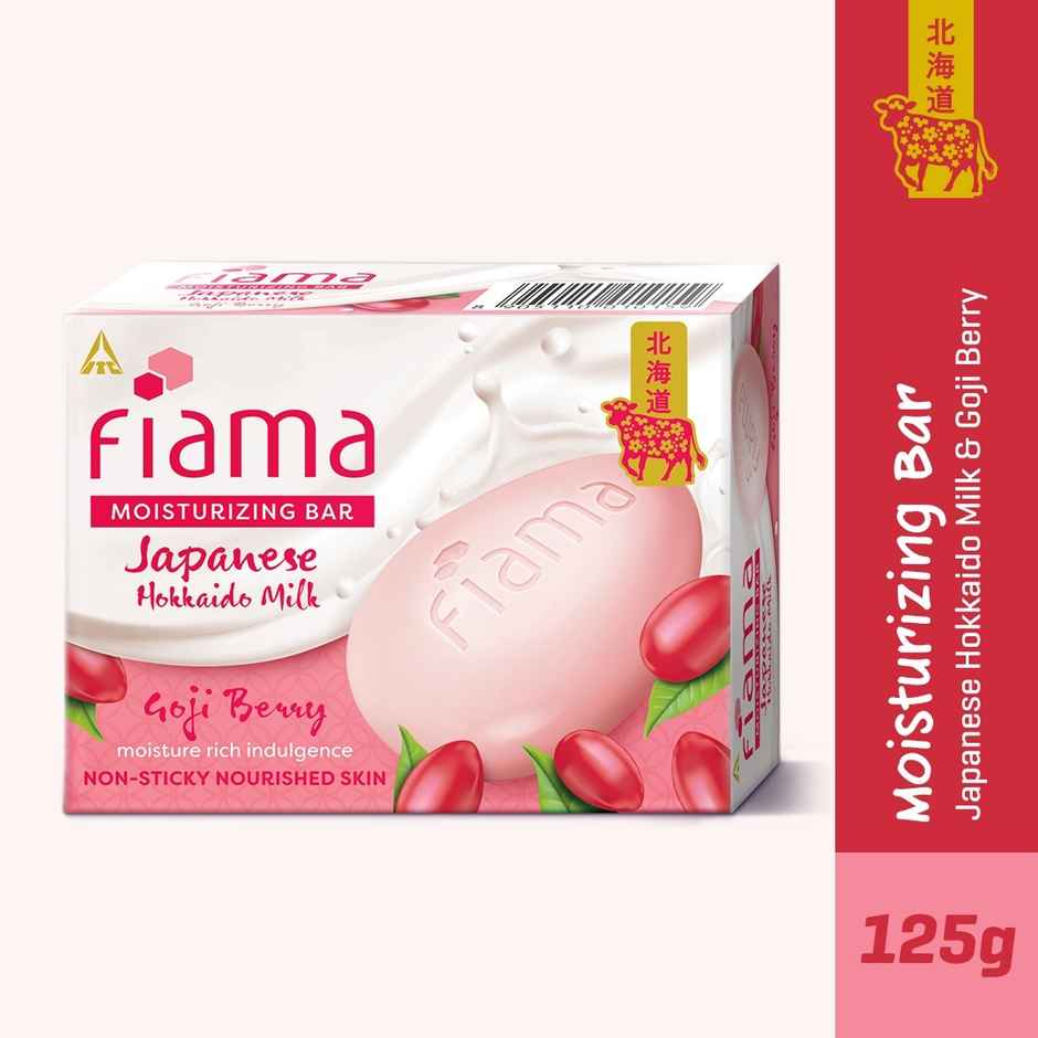 Fiama Moisturizing Bar Japanese Hokkaido Milk & Goji Berry Non-Sticky Moisturization